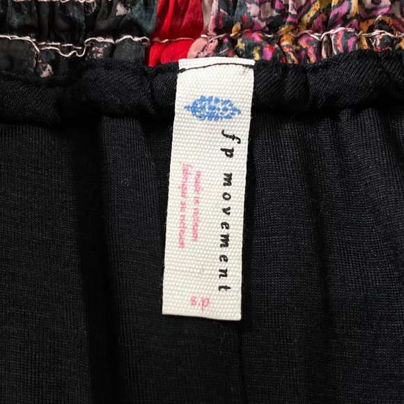Free People Movement Sashay My Way Printed Pants Scarf Print Size Small - Picture 5 of 13